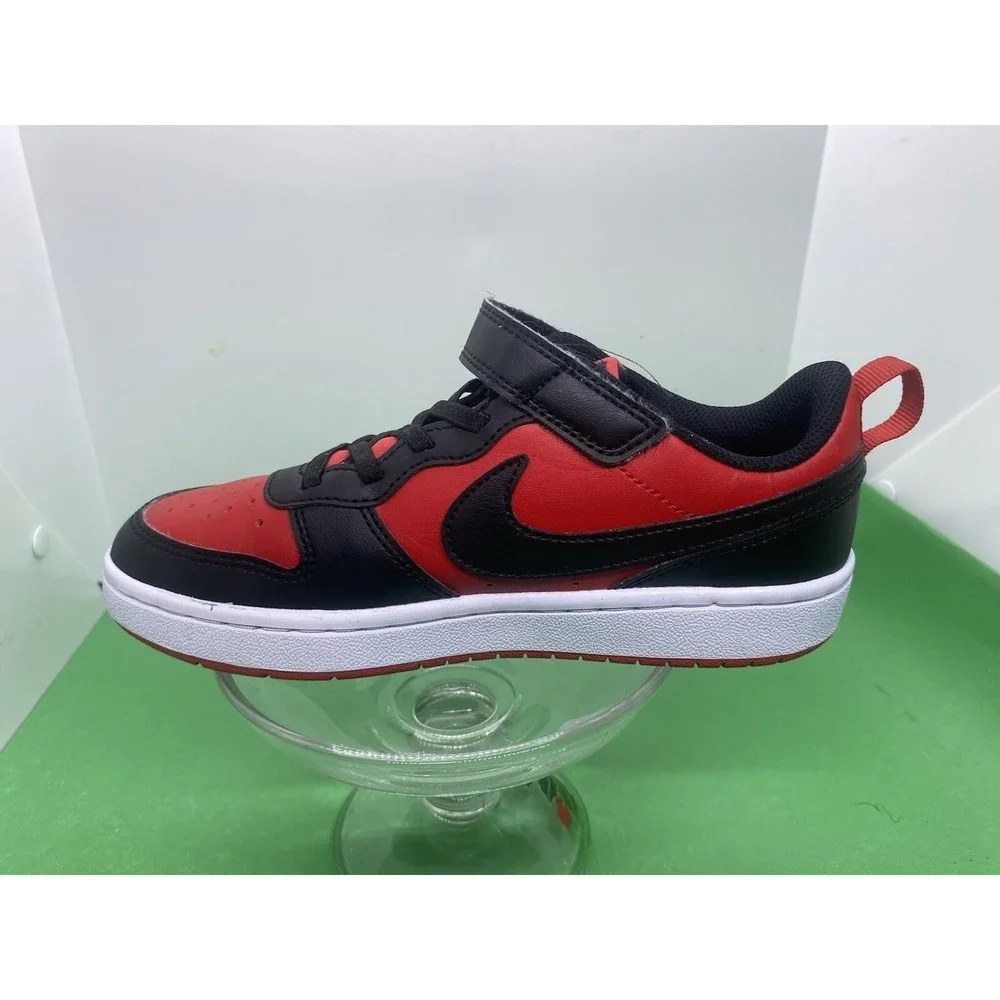 Nike Court Borough Low Recraft PS | Size 2Y| Uni. Red, Blk, Wt | DV5457-600